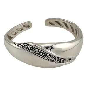 Michael Dawkins Sterling Silver Cuff Bracelet with Beautiful Textured Brand